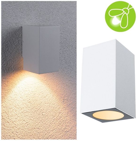 Paulmann 94711 LED Außenwandleuchte Flame eckig weiß einfacher Lichtaustritt