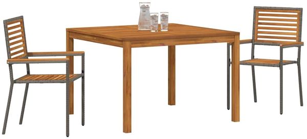 vidaXL Garten Essgruppe 3 pcs Grau Massivholz Akazie 3365530 Bild 3