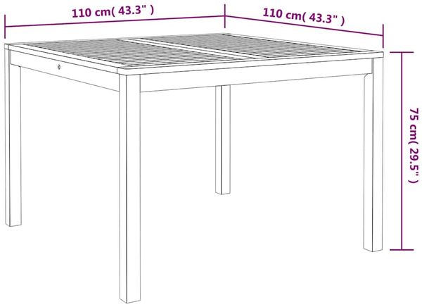vidaXL Garten Essgruppe 3 pcs Grau Massivholz Akazie 3365530 Bild 11