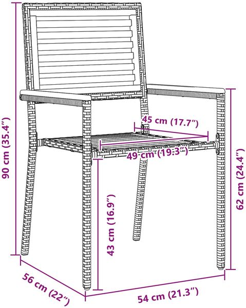 vidaXL Garten Essgruppe 3 pcs Grau Massivholz Akazie 3365530 Bild 10