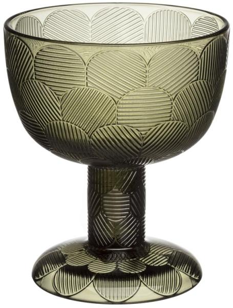iittala Miranda Schale auf Fuß 145 mm moosgrün
