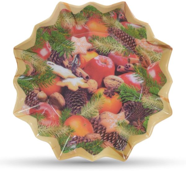 Riffelmacher Teller Stern, Apfel, Zapfen, Kekse Ø 17 cm