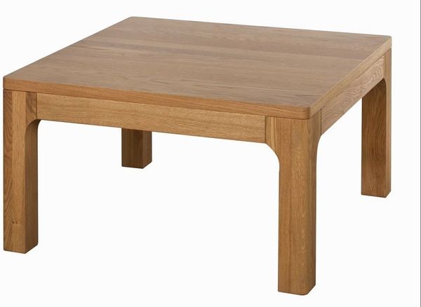 Couchtisch Wohnzimmertisch Latina 80x80x45cm Honig Eiche teilmassiv