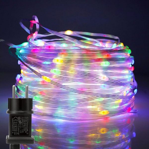 LMaxhome LED-Lichterkette 10-100M Lichterschlauch Weihnachten Party Beleuchtung Speicherfunktion, 100-800LEDs, 8 Modi, Wasserdichte Weihnachtsbeleuchtung Außen Garten