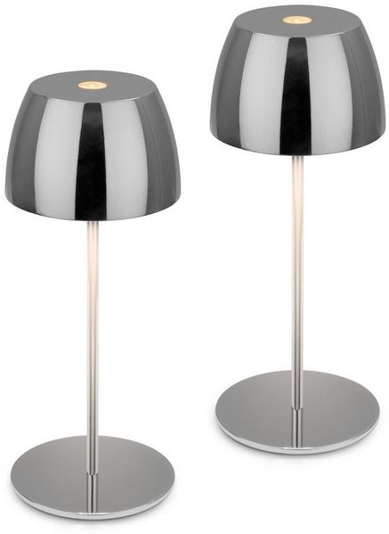 Briloner Leuchten LED Tischleuchte kabellos dimmbar touch Tischlampe Akku Indoor/Outdoor, LED fest integriert, Tischlampe kabellos 20x8 cm versch. Farben 2,5W Wohnzimmer