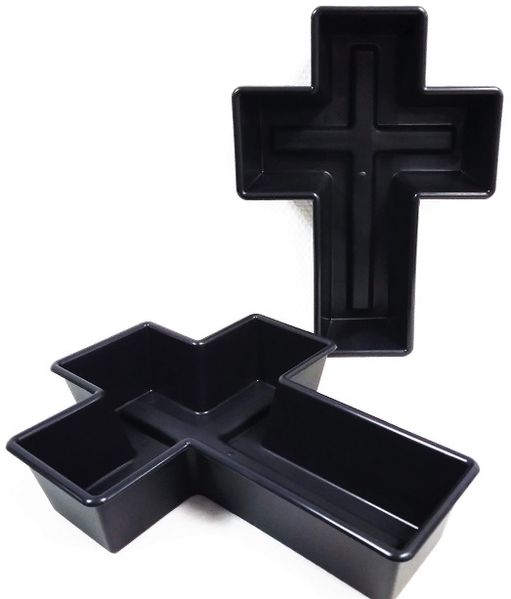 Grab Pflanzschale Kreuz Kunststoff Anthrazit Gartenbedarf Schulz 902131
