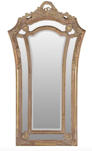 Casa Padrino Barock Wandspiegel Braun / Gold 115 x H. 207 cm - Barockstil Spiegel Antik Stil Möbel