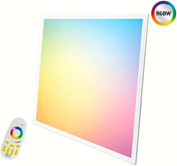 62x62 LED RGB-W Panel Deckenleuchte Farbig Farbwechsler dimmbar mit Fernbedienung