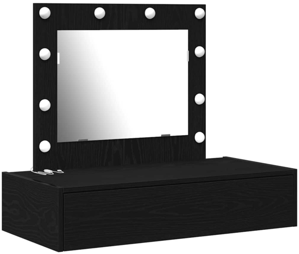 vidaXL Schminktisch mit Speicher Schwarz 83 x 40 x 70 cm Holzwerkstoff 865227