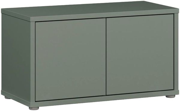 Forte Alice Springs Sitzbank 70 80, 2-türig, modern-minimalistisch, Holzwerkstoff, Flur/Schlafzimmer, Salbei, 74,5 cm breit x 41,5 cm hoch x 34,9 cm tief