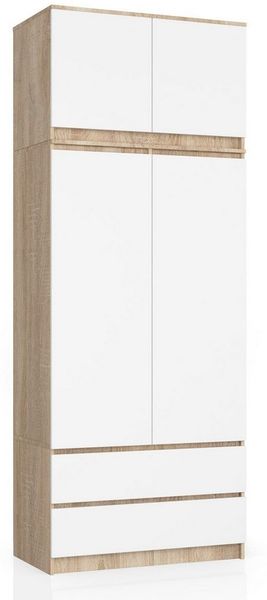 Raumhirsch Furniture Kleiderschrank Moderner Kleiderschrank – Eleganter Stauraum – Schlafzimmerschrank Robustes Möbelstück aus Spanplatte, Maße: 90 x 234 x 51 cm