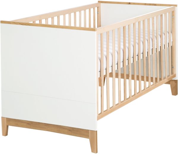 roba Gitterbett 'Finn' 70 x 140 cm - höhenverstellbar - mittwachsend - 3 Schlupfsprossen - Weiß