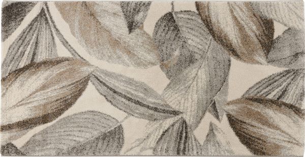 Baroni Home Teppich Kurzer Flor, handgeflochtener Teppich, moderner Wohnzimmerteppich, 80x150 cm, Foliage Beige