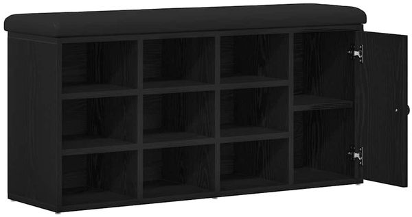 vidaXL Sitzbank mit Stauraum Schwarz Eichen-Optik 102 x 32 x 50 cm 862986 Bild 5