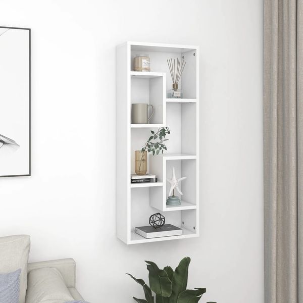 vidaXL Wandregal Weiß 36x16x90 cm Holzwerkstoff 803011