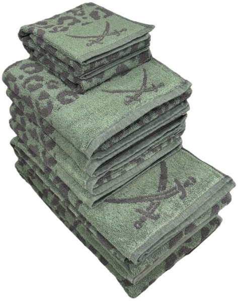 Sansibar Sylt Handtuch Set "LEO" hochwertiges Handtuchset Nr. 3 mit modernem Design, Baumwolle (8-St), 100 % Baumwolle, hautfreundlich, leicht gezwirnt