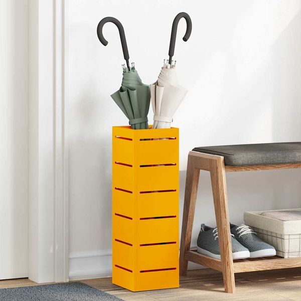 vidaXL Sonnenschirmhalter mit Speicher Senf 15,5 x 15,5 x 49 cm Metall 868515