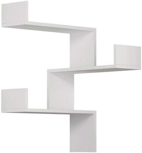 Dmora Regal Edna, Gestell, Wandregal, Mehrzweckregale, 60x60h90 cm, Weiß