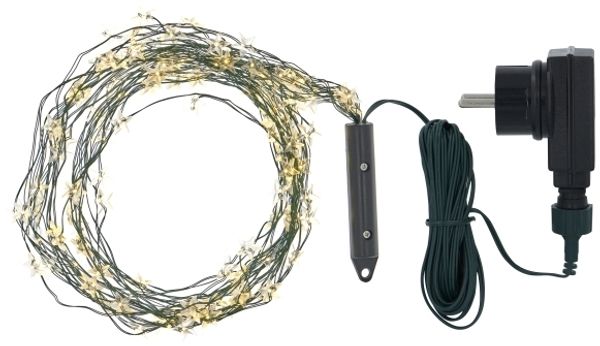 Sirius Trille Sternen-Lichterkette - 125 LEDs - Klar/Grün