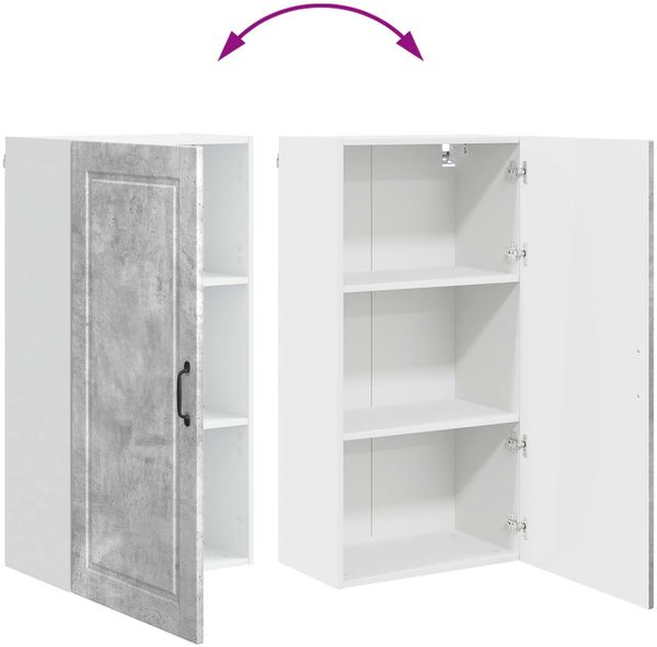 vidaXL Wandschrank PORTO Beton Grau 50 x 31 x 100 cm Holzwerkstoff 885478 Bild 11