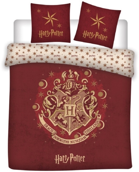 Harry Potter Bettwäsche-Set Decke & Kissenbezug 200x200 + 63x63 cm aus Microfaser