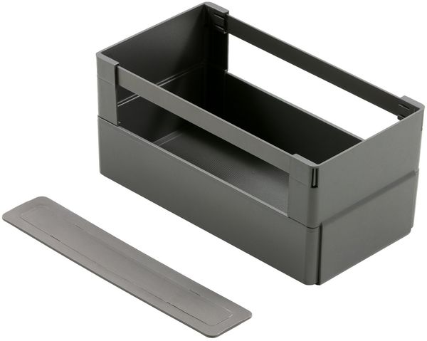 FACKELMANN Aufbewahrungsbox 23 cm breit, Anthrazit, für Waschbeckenunterschrank