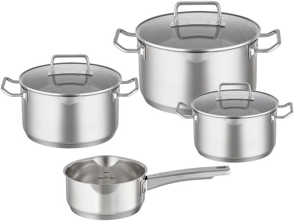 Rösle 'Expertiso' Topf-Set 4-tlg., Edelstahl silber, Ø 16 / 20 / 24 cm