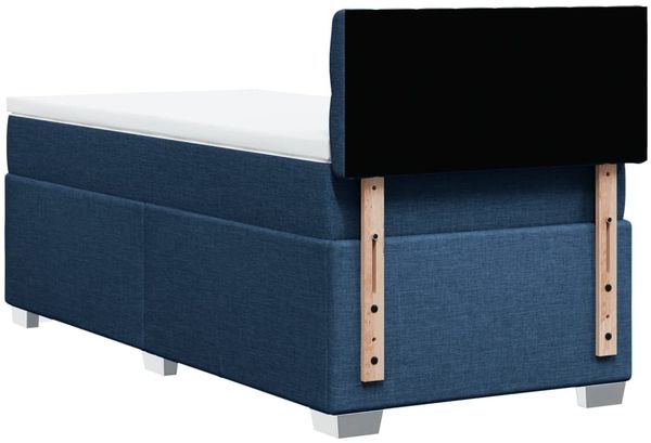 vidaXL Boxspringbett mit Matratze Blau 90x190 cm Stoff 3288056 Bild 12