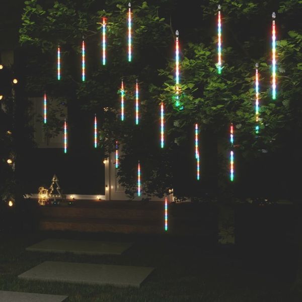 vidaXL LED Meteor-Lichter 20 Stk. 30 cm Mehrfarbig 480 LEDs 328557