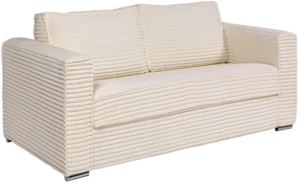 Vente-unique - LORETO Sofa SamtStoff Beige - B 223 cm95 cm x H 90 cm x L 195 cm Bild 2