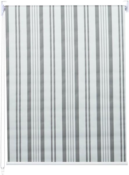 Rollo HWC-D52, Fensterrollo Seitenzugrollo Jalousie, 80x230cm Sonnenschutz Verdunkelung blickdicht ~ grau/weiß