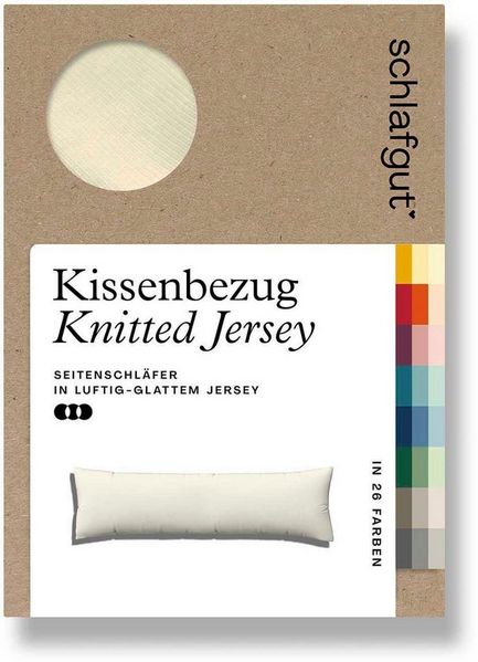 Schlafgut Seitenschläferkissenbezug Pure Seitenschläferkissen, (1 Stück), aus Bio-Baumwolle