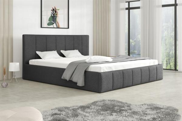 Polsterbett Doppelbett DETROIT 120x200cm Stoff Freya Grafit