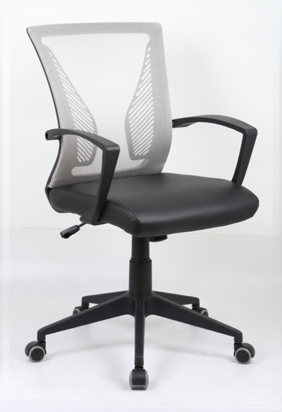 VCM Bürostuhl Offilo PU 920251 Schwarz / Grau ca. H. 92-102 x B. 48 x T. 46 cm