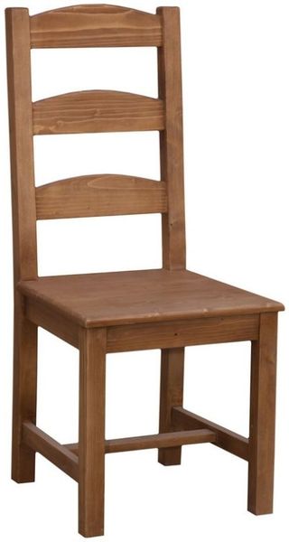 Esszimmerstuhl braun gewachst Massivholz