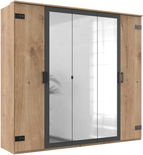 Kleiderschrank >Malmö< (B/H/T: 225x210x58 cm) in Plankeneiche-Nachbildung