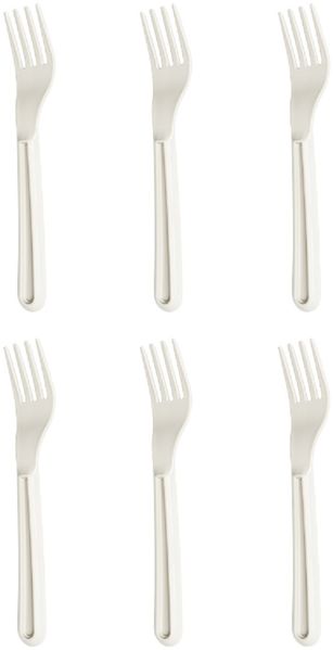 MICHELINO 6-teiliges Mehrweg Kunststoffbesteck-Set Serie Alythia Gabel Beige