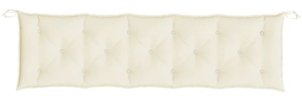 vidaXL Gartenbank-Auflagen 2 Stk. Cremeweiß 180x50x7 cm Oxford-Gewebe 361718 Bild 6