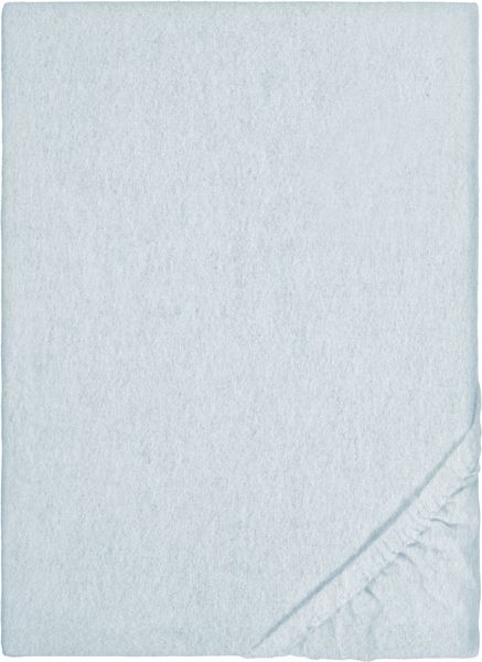 biberna Melange-Flanell Spannbetttuch 0841380 MELANGE UNI, ciel, 1x 140x200 cm - 160x200 cm