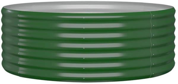 vidaXL Hochbeet Verzinkter Stahl 100x100x36 cm Grün 318983