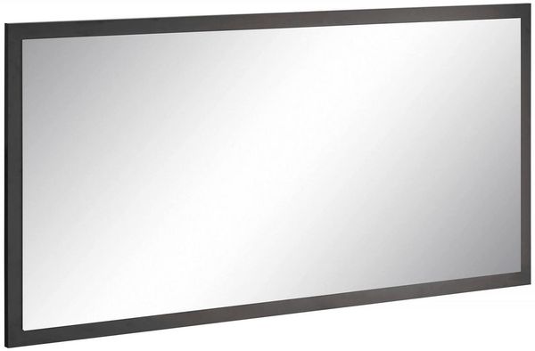 Dmora Spiegel Adelchi, Badezimmerspiegel, 100 % Made in Italy, 120 x 2 x 60 cm, glänzendes Anthrazit
