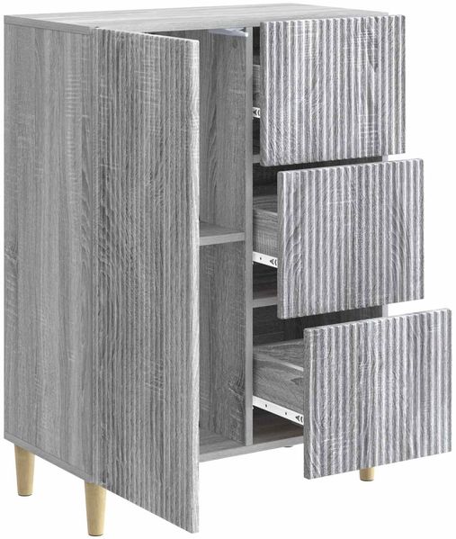 vidaXL Sideboard Graues Sonoma 66 x 34,5 x 90 cm Holzwerkstoff 894631 Bild 5