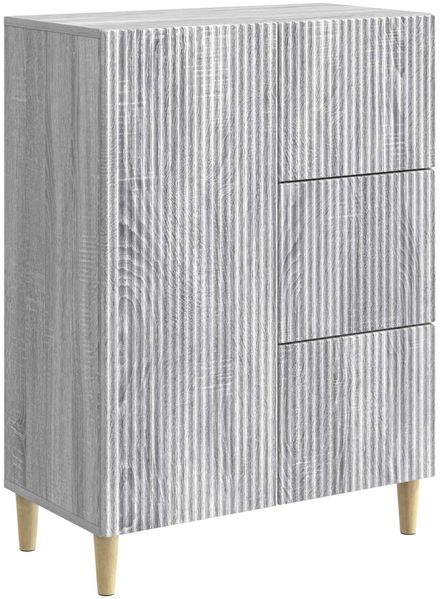 vidaXL Sideboard Graues Sonoma 66 x 34,5 x 90 cm Holzwerkstoff 894631