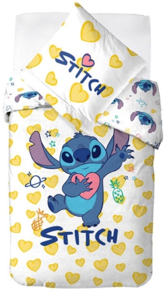 Carbotex Bettwäsche Disney Lilo & Stitch - Wende-Bettwäsche-Set, 135x200 & 80x80, Baumwolle, 100% Baumwolle