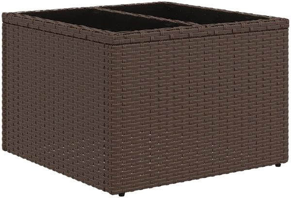 vidaXL 7-tlg. Garten-Sofagarnitur mit Kissen Braun Poly Rattan 3222322 Bild 6