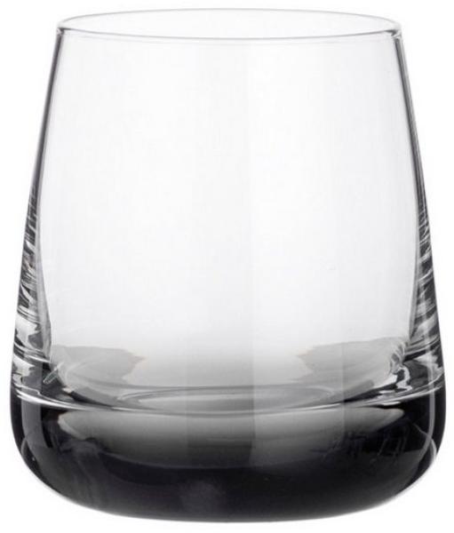 Broste Copenhagen Gläser-Set Trinkglas SMOKE klar/grau 0,35 l, Mundgeblasenes Glas, Smoke Glas