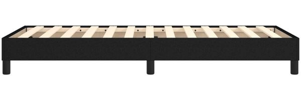 vidaXL Polsterbett, Stoff, 25,0 cm, Schwarz, 80x200 cm, mit Lattenrost, Schwarz Bild 6