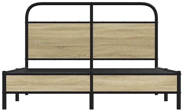 vidaXL Bettgestell ohne Matratze 140x190 cm Sonoma-Eiche Holzwerkstoff 4100410 Bild 5