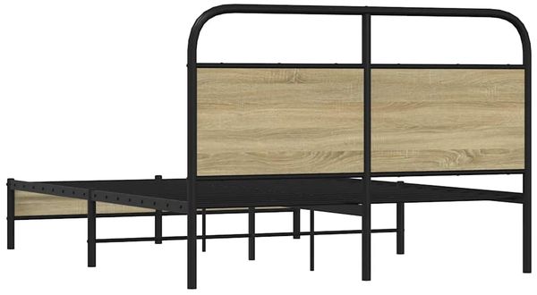 vidaXL Bettgestell ohne Matratze 140x190 cm Sonoma-Eiche Holzwerkstoff 4100410 Bild 7