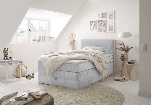 Boxspringbett Luzern Breitcord Zoom von ED Exciting Design